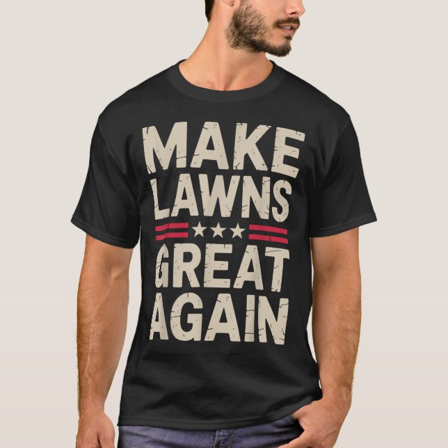Camiseta Funny Lawn Mower Art For Men Women Lawn Mowing Lan (Frente)