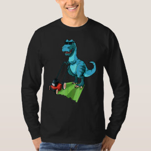 Camiseta Funny Lawn Mower T Rex Trator Mura Para Crianças