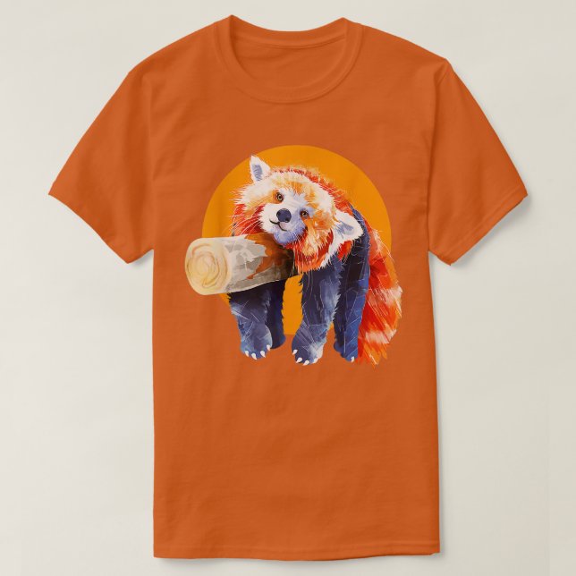 Camiseta Funny Lazy Red Panda Sleeping (Frente do Design)