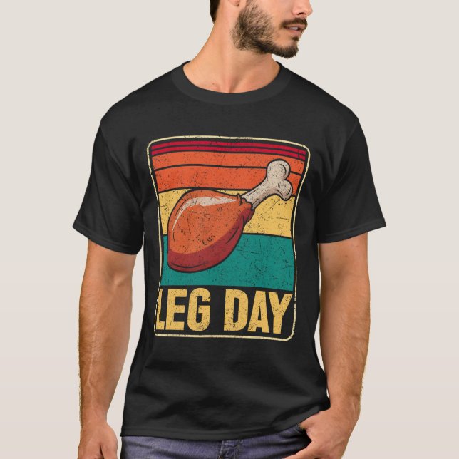 Camiseta Funny Leg Day Costume Turkey Day Pilgrim Thanksgiv (Frente)
