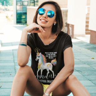 Camiseta Funny Legendário Criatura Mística Unicórnio