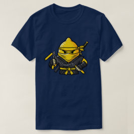 Camiseta Funny Lemon Shinobi Ninja Nunchucks Illustration