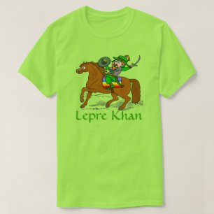 Camiseta Funny Lepre Khan Dia de São Patrício Leprechaun Hu