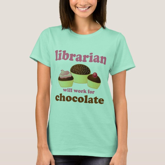Camiseta Funny Librarian T-shirt (Frente)