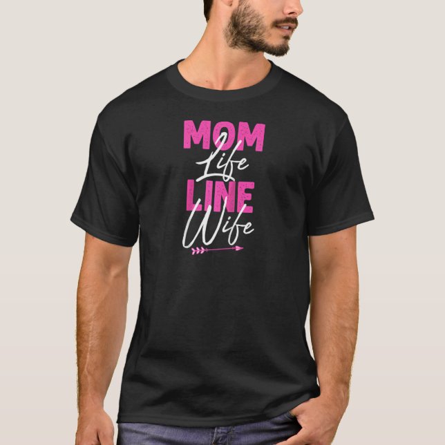 Camiseta Funny Lineman Esposa Lineman Lover Mulheres Mãe Li (Frente)