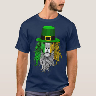 Camiseta Funny Lion Ireland flag , Irish Lion Hat