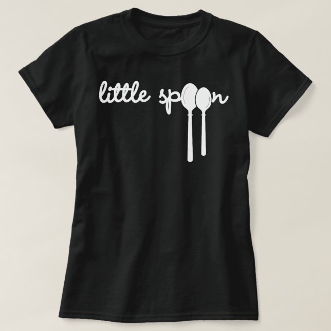 Camiseta Funny Little Spoon In Big Little Spooning Couple L (Frente do Design)