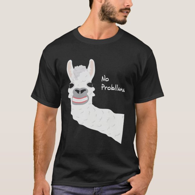 Camiseta Funny Llama Alpaca No Prob llama Gift Men Women (Frente)