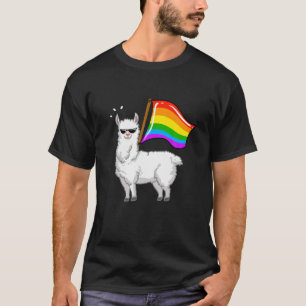Camiseta Funny Llama LGBT Sinalizador Legal Rainbow Pride G