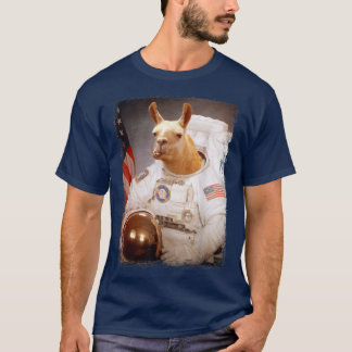 Camiseta Funny Llama Moon Space Mission Astronauta Animal