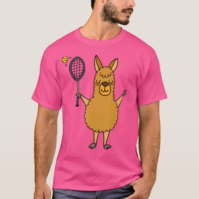 Camiseta Funny Llama tocando Tênis (Frente)