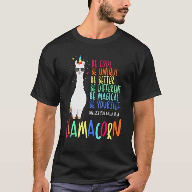 Camiseta Funny Llamacorn Funny Cute Llama Unicorns Dabbing (Frente)