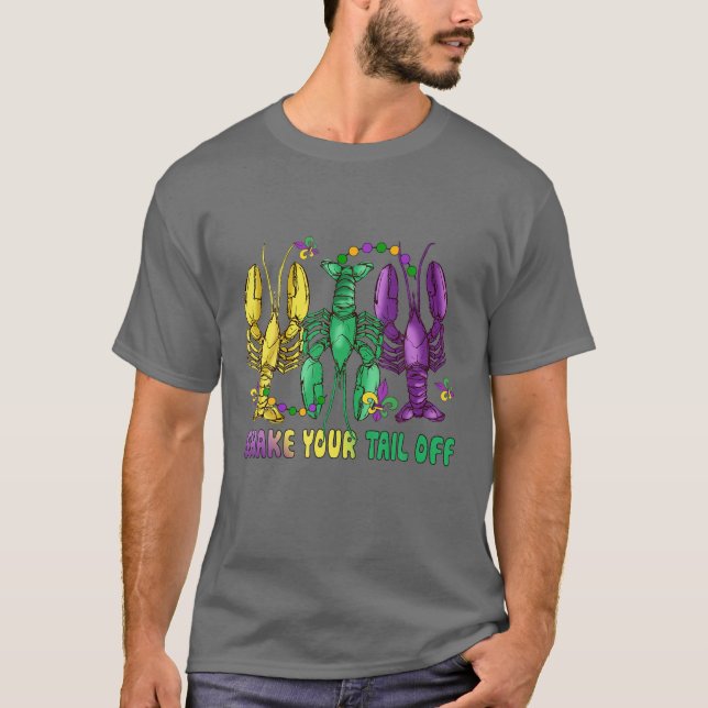 Camiseta Funny Lobster Tail Mardi Gras Shake Your Crawfish (Frente)
