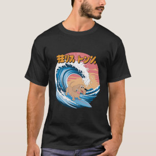 Camiseta Funny Long Haired Dachshund Japonês Onda Kanagawa