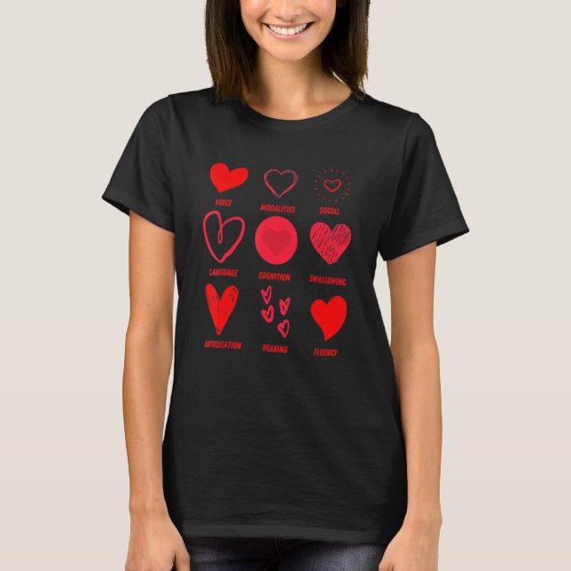 Camiseta Funny LSP Speech Language Pathologist Valentine's  (Frente)