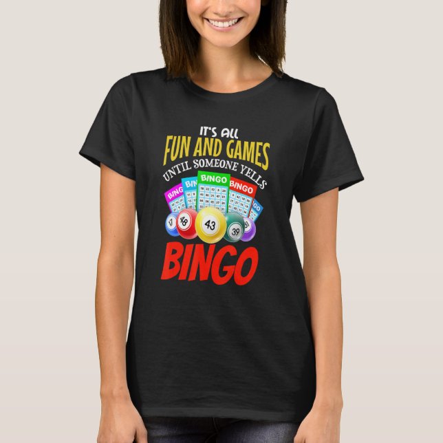 Camiseta funny lucky Bingo Outfit for Gambling Fans Retirem (Frente)