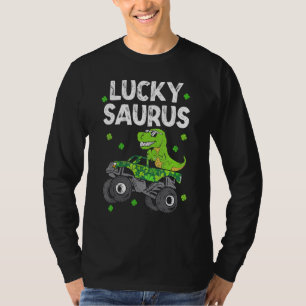 Camiseta Funny Lucky Surus T Rex Monster Truck Patricks Da