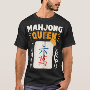 Camiseta Funny Mahjong Queen Mahjong - Partido Mahjong - Zi