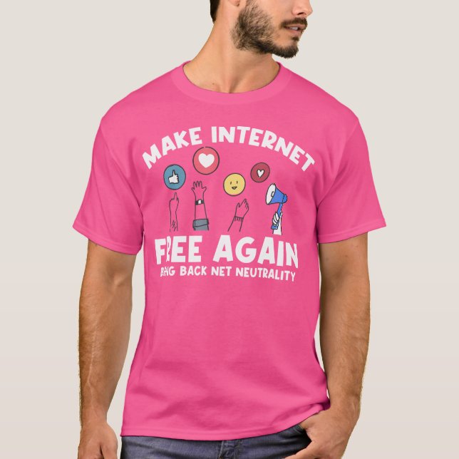 Camiseta Funny Make Internet Free Again Internet Neutrality (Frente)