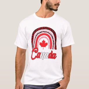 Camiseta Funny Maple Leaf Rainbow Canada Flag Root Canadens
