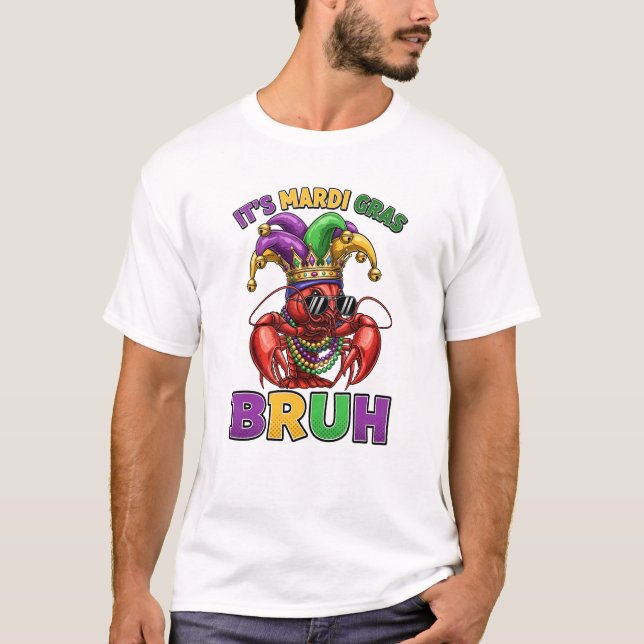 Camiseta Funny Mardi Gras Crawfish Bruh (Frente)