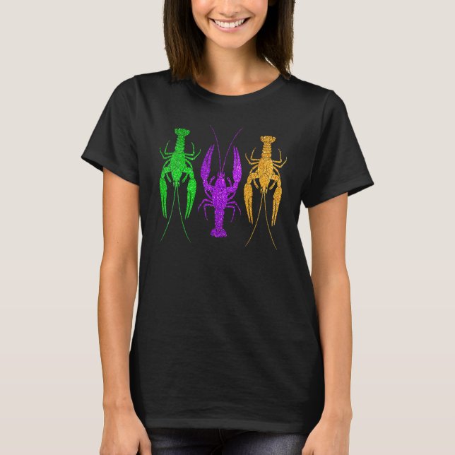 Camiseta Funny Mardi Gras Crawfish New Orleans Carnival Men (Frente)