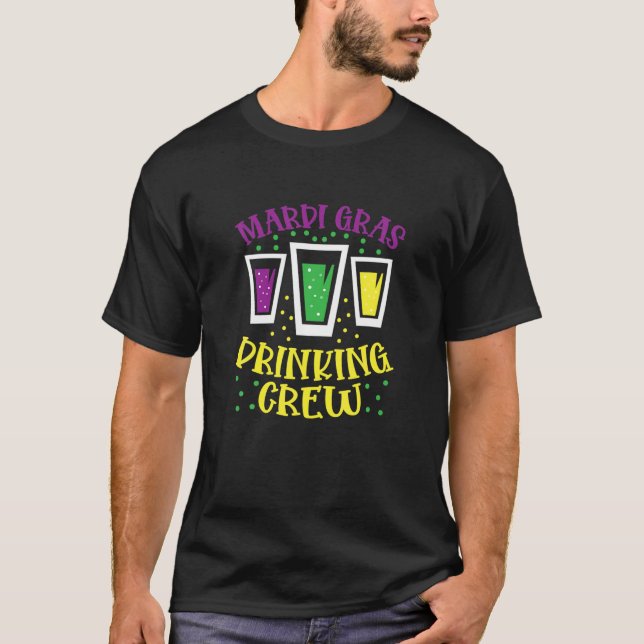 Camiseta Funny Mardi Gras Drinking Crew Carnival Tuesday Pa (Frente)