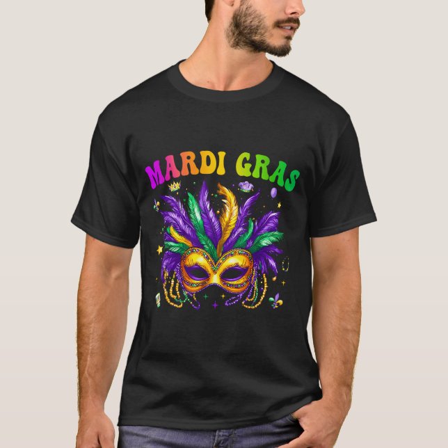 Camiseta Funny Mardi Gras Parade Outfit Jester Hat Men Wome (Frente)