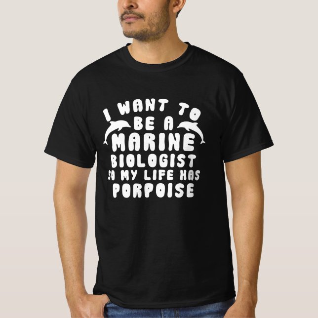 Camiseta Funny Marine Biologist Porpoise Cute Future Marine (Frente)