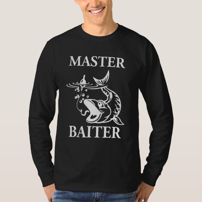 Camiseta Funny Master Baiter Solitário Pesca Pun (Frente)