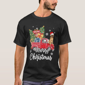 Camiseta Funny Mastiff Ride Red Truck Merry Christmas Pajam