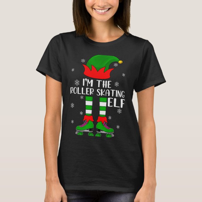 Camiseta Funny Matching Group The Roller Skating Elf Christ (Frente)