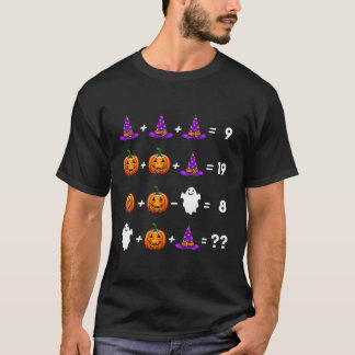 Camiseta Funny Math Equation Pumpkin Hat Ghost Halloween