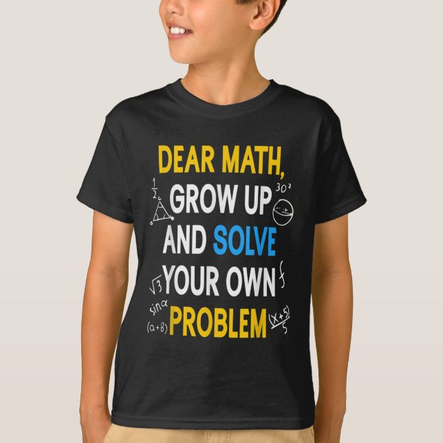 Camiseta Funny Math Quote For Girls Boys Teens Men Women De (Frente)