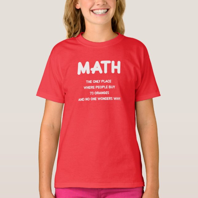 Camiseta Funny Math science school nerd (Frente)
