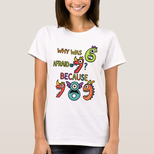 Camiseta Funny Maths 7 8 9 T Shirt for Teachers and Schools (Frente)