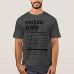 Camiseta Funny Matzo Balls Nutrição Fato de Natal Hanukka<br><div class="desc">Engraçado Matzo Balls Nutrição Fato Natal Hanukkah Comida Pjs.</div>