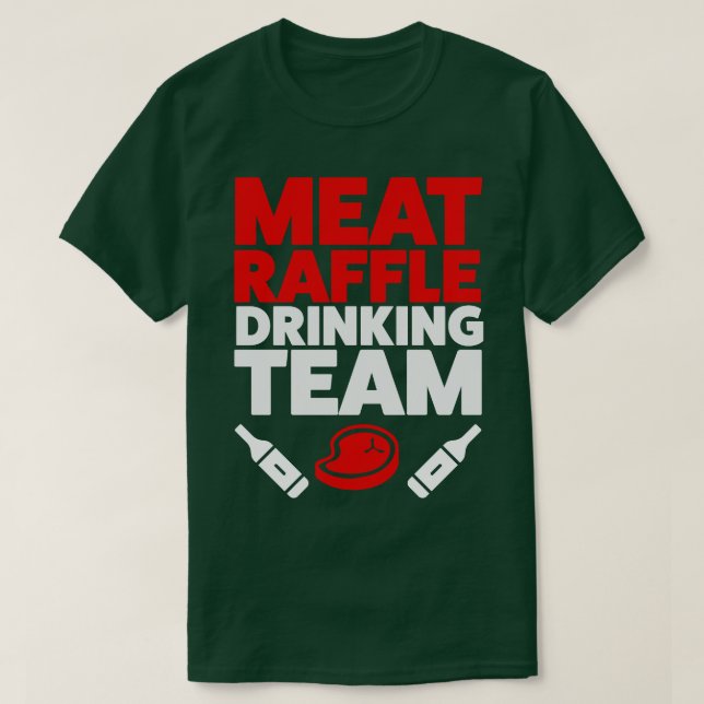 Camiseta Funny Meat Raffle Equipe de Bebendo Buffalo NY Min (Frente do Design)