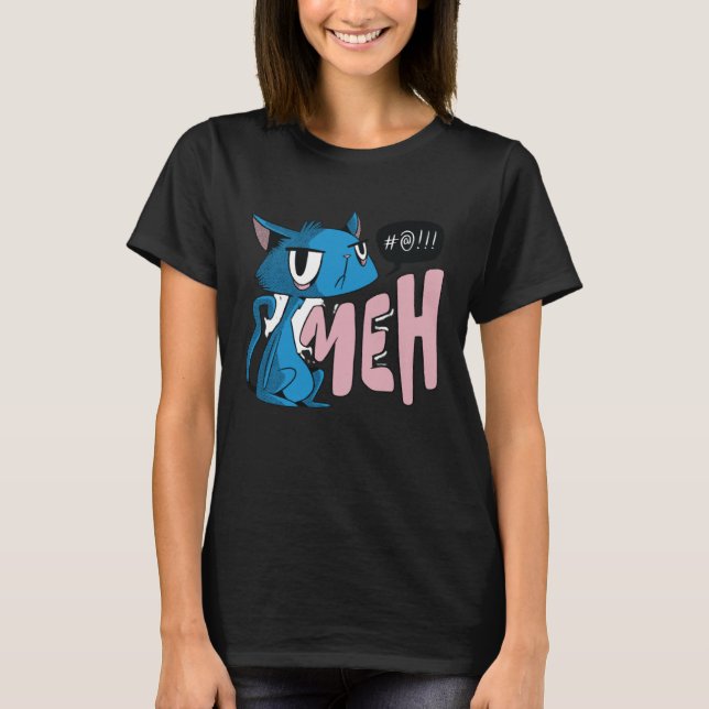 Camiseta Funny Meh Cat Gift for Cat Lovers (Frente)
