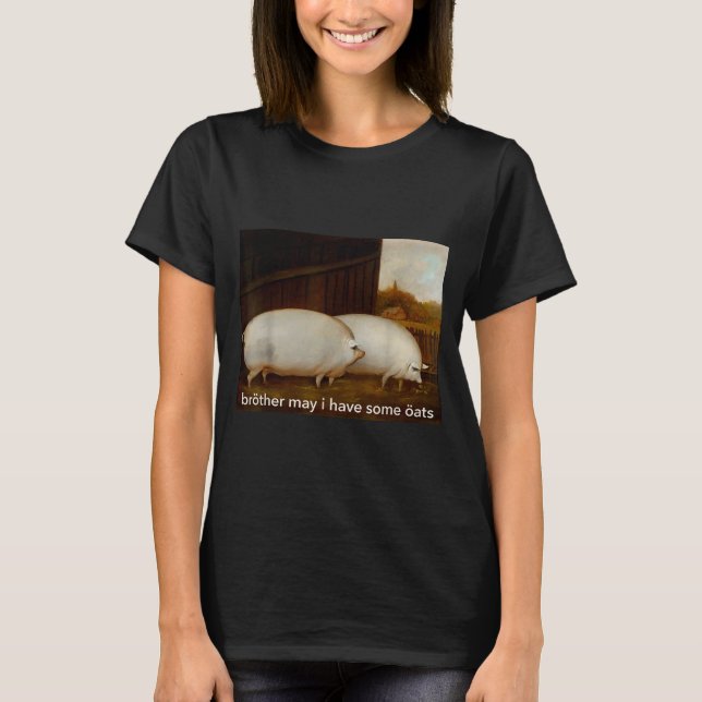 Camiseta Funny Meme Brother May I Have Some Oats Tee  (Frente)