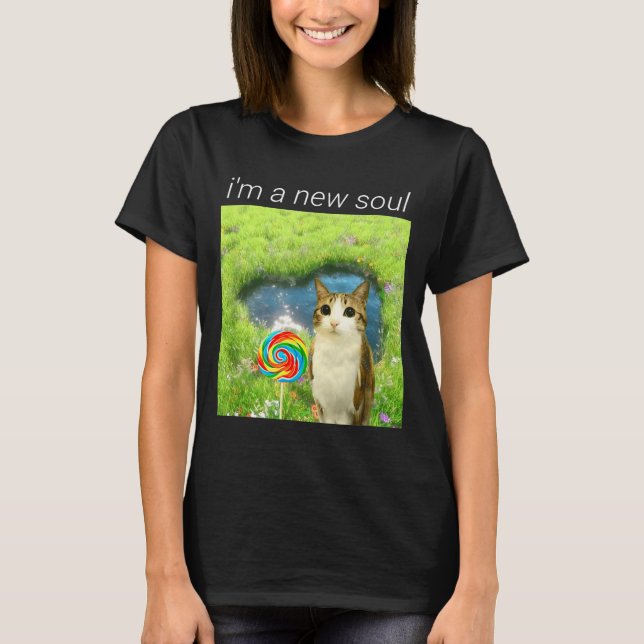 Camiseta Funny Meowl Meme, Cat Owl Meme Brainrot Gen Alpha  (Frente)