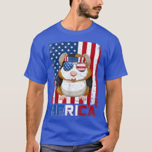 Camiseta Funny Merica Guinea Pig American Flag Patriotic 4t