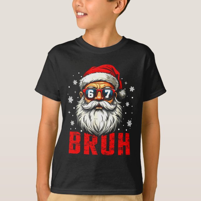 Camiseta Funny Merry Christmas Santa Bruh Pajama Xmas Men W (Frente)