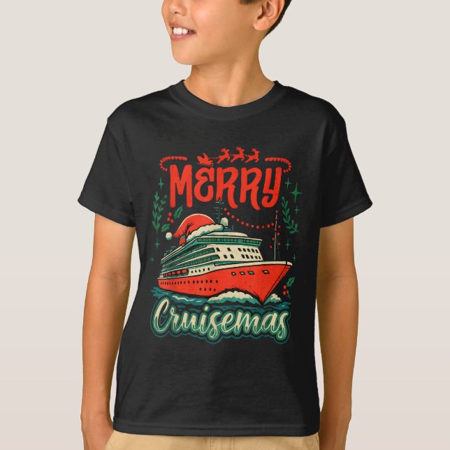 Camiseta Funny Merry Cruisemas Holiday Cruise Vacation  (Frente)