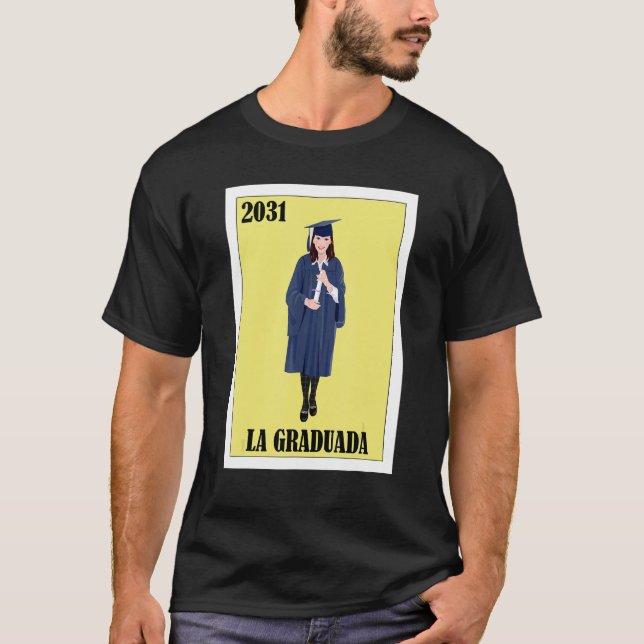 Camiseta Funny Mexican Design for Graduation - La Graduada  (Frente)