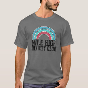 Camiseta Funny Mile High Anxiy Club Sarcastic Flying Pilo