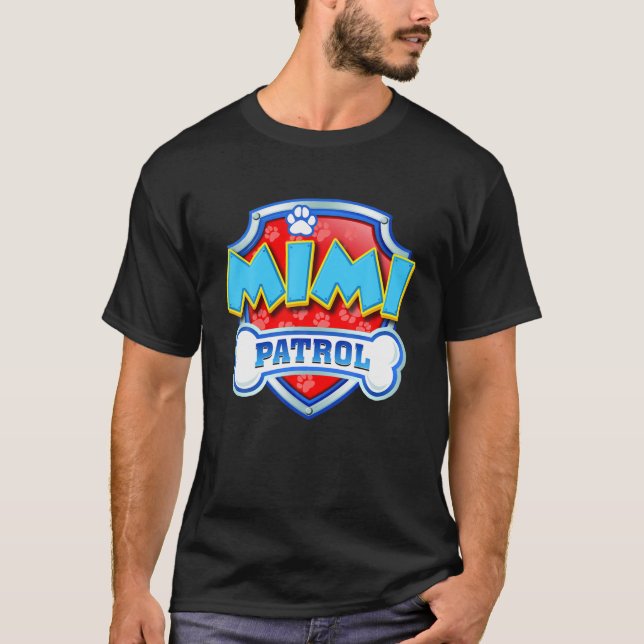 Camiseta Funny Mimi Patrol - Mãe Cachorro, Pai Para Mulhere (Frente)