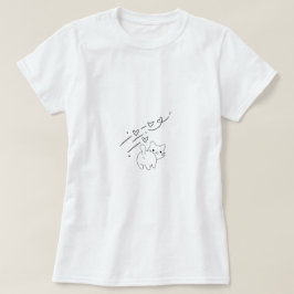 Camiseta Funny Minimalist Cat