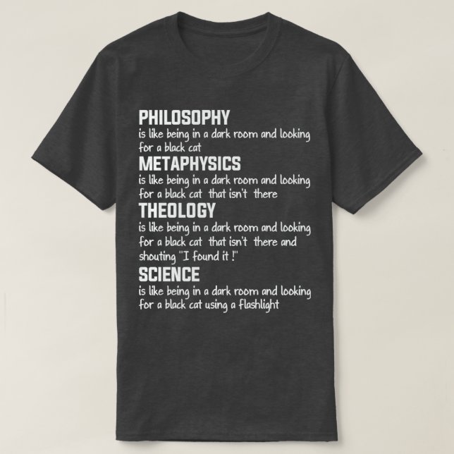 Camiseta Funny Mix Science Philosophy Metaphysics Theology  (Frente do Design)