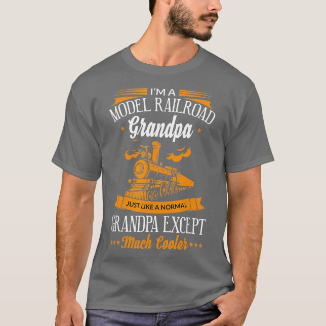 Camiseta Funny Model Railroad Train Legal Gift do vovô (Frente)